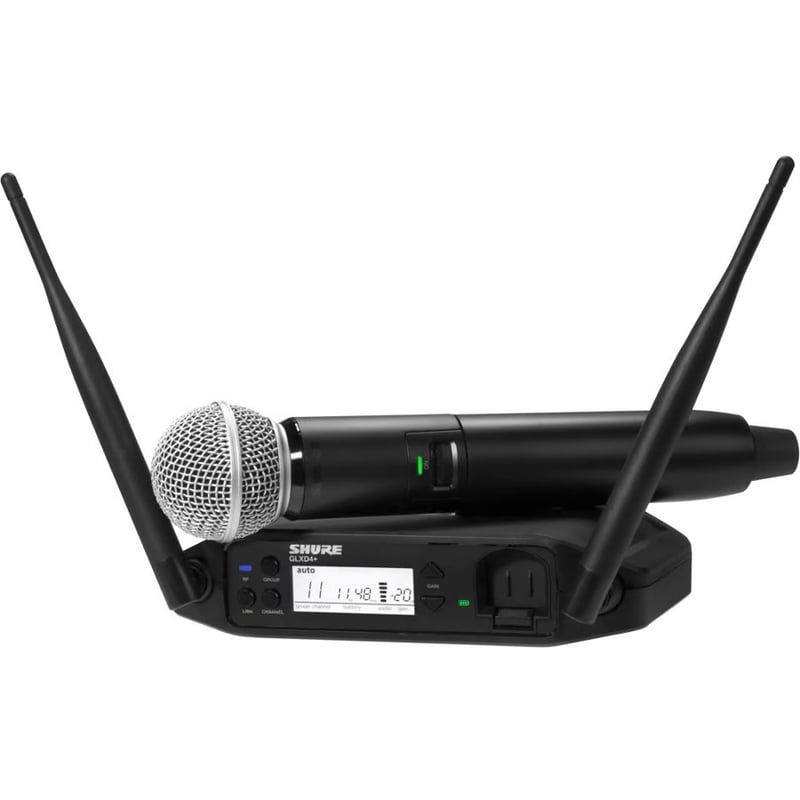 Shure GLXD24+/SM58 Digital Wireless Handheld System with SM58 Vocal Microphone - Thumbnail 1