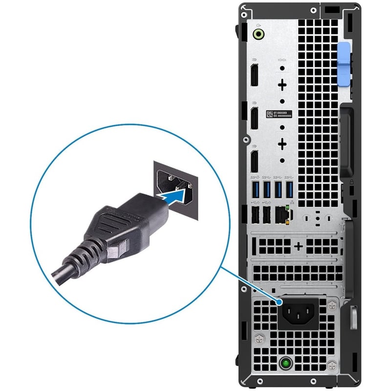 Dell OptiPlex 7000 7010 Plus Desktop Computer - Intel Core i7 13th Gen i7-13700 Hexadeca-core (16 Core) 2.10 GHz - 16 GB RAM DDR5 SDRAM - 512 GB M.2 PCI Express NVMe SSD - Small Form Factor - Black - Thumbnail 5