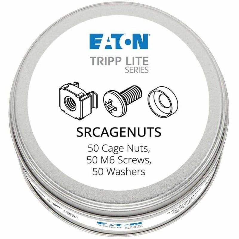 Tripp Lite by Eaton SmartRack Square Hole Hardware Kit with 50 M6 screws and washers - Thumbnail 3
