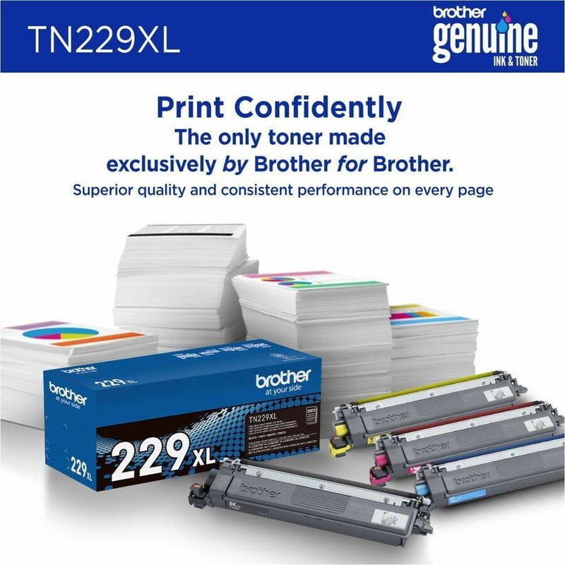 Brother Genuine TN229XLC High-yield Cyan Toner Cartridge - Thumbnail 4