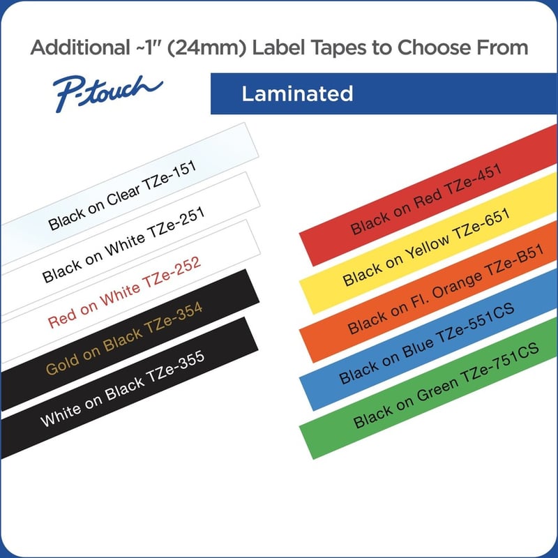 Brother TZe-751CS, 0.94" x 26.2', Black on Green Laminated Label Tape - Thumbnail 3
