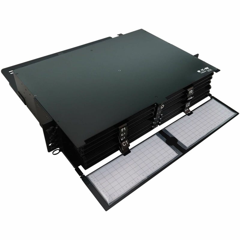 HIGH-DENSITY PANEL FIBER SPLICE ENCLOSURE 12 SPLICING CASSETTES 2U - Thumbnail 1