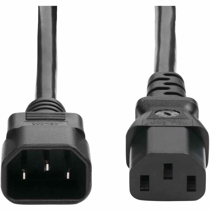 StarTech.com 2ft (60cm) Power Extension Cord, IEC 60320 C14 to C13 PDU Power Cord, 10A 250V, 18AWG, UL Listed Components - Thumbnail 4