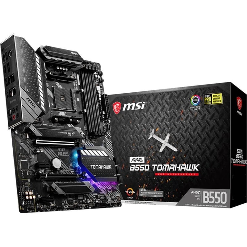 MSI MAG B550 TOMAHAWK Desktop Motherboard - AMD B550 Chipset - Socket AM4 - ATX - Thumbnail 1