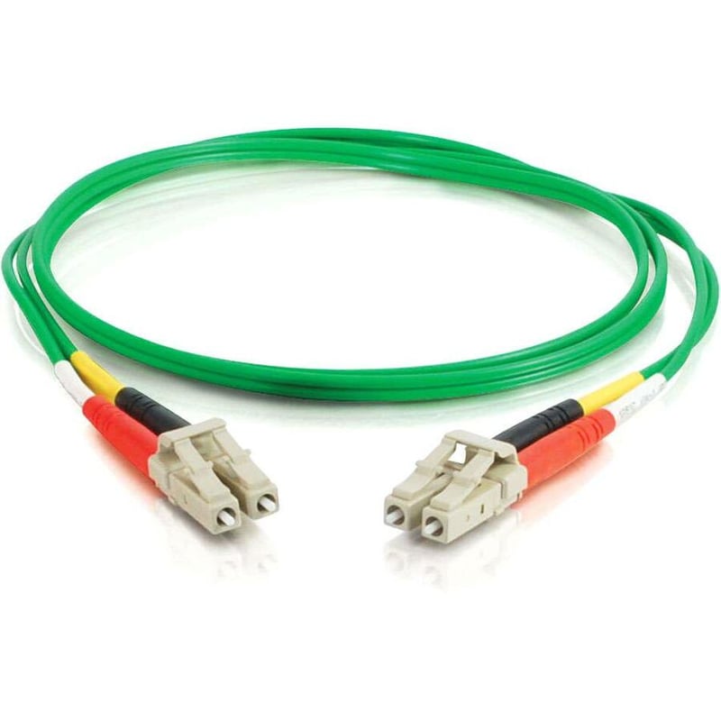 C2G 2m LC-LC 62.5/125 OM1 Duplex Multimode PVC Fiber Optic Cable - Green - Thumbnail 1