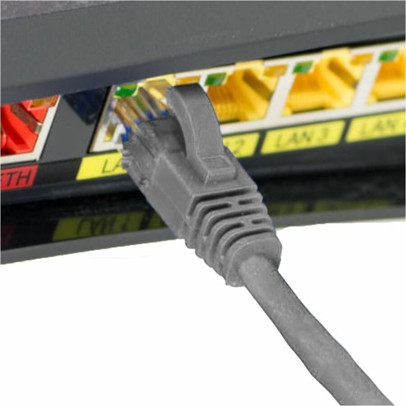 4XEM 1FT Cat6 Molded RJ45 UTP Ethernet Patch Cable (Gray) - Thumbnail 4