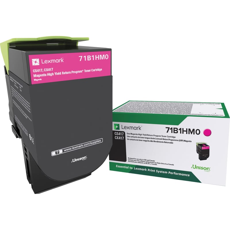 Lexmark Original High Yield Laser Toner Cartridge - Magenta - 1 Each - Thumbnail 1