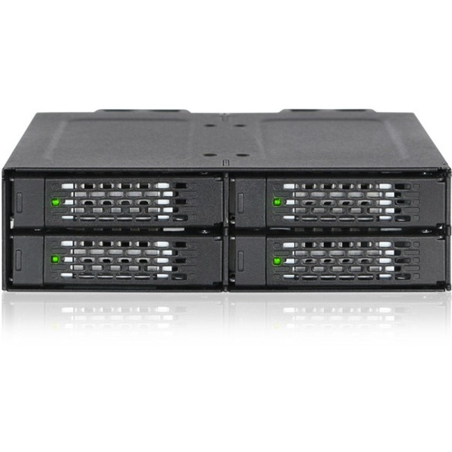 Icy Dock ToughArmor MB699VP-B Drive Enclosure for 5.25" - Mini-SAS HD Host Interface Internal - Black - Thumbnail 1