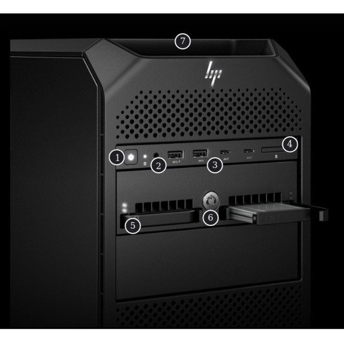 HP Z4 G5 Workstation - 1 Xeon W w3-2423 - 64 GB - 5 TB SSD - Tower - Black - Thumbnail 3