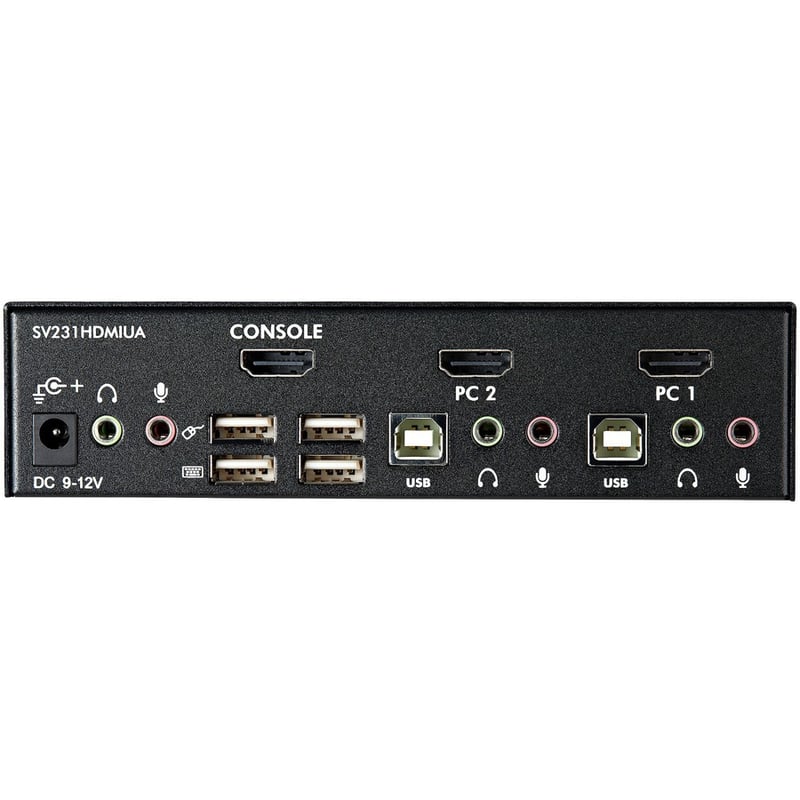 StarTech.com 2 Port USB HDMI KVM Switch w/ Audio & USB 2.0 Hub - Thumbnail 5