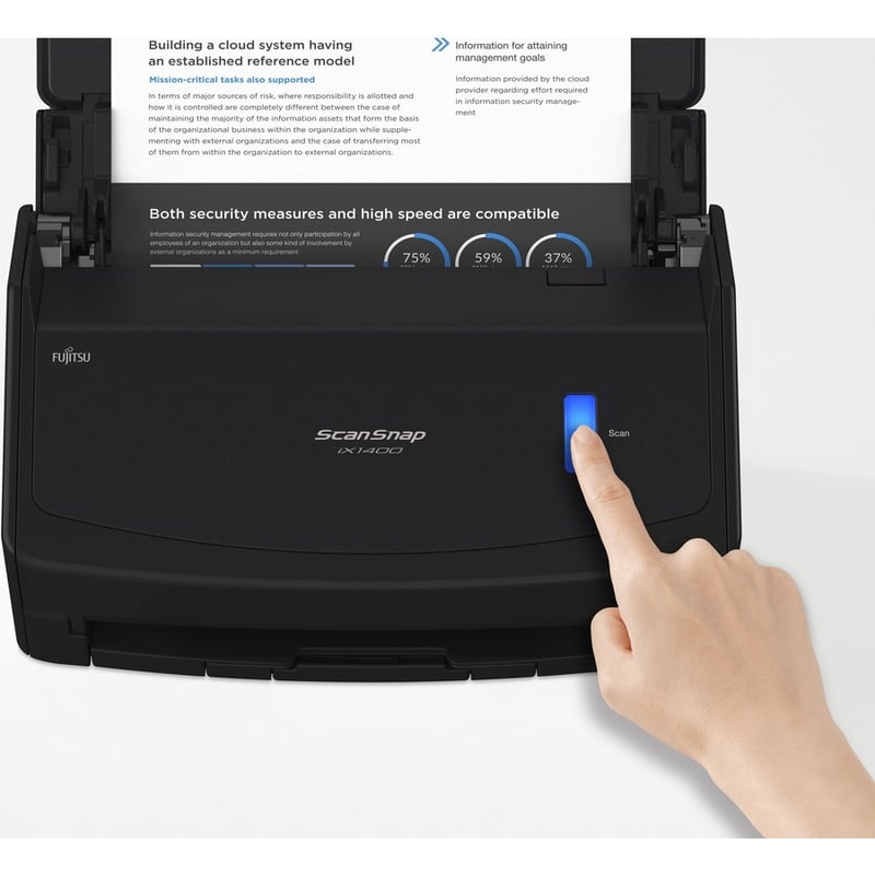 Fujitsu ScanSnap iX1400 Scanner Black - Thumbnail 3
