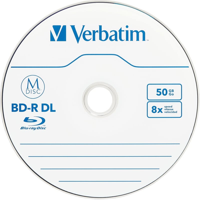 Verbatim M DISC BD-R DL - 8x - 50 GB - 25 Pack Spindle - Thumbnail 2