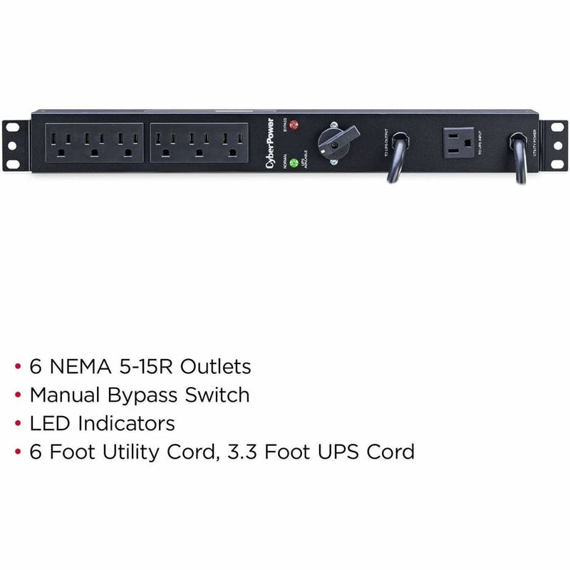 CyberPower MBP15A6 120 VAC 15A Maintenance Bypass PDU - Thumbnail 2