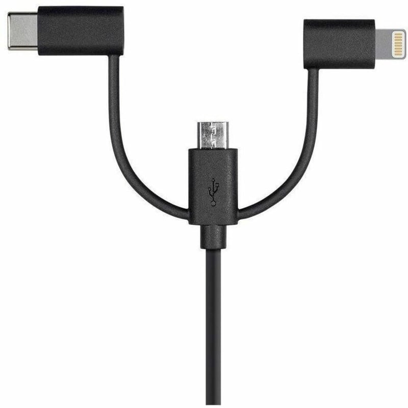 APPLE MFI CERTIFIED USB TO MICRO USB + USB TYPE-C + LIGHTNING CHARGE & SYNC CABL - Thumbnail 5