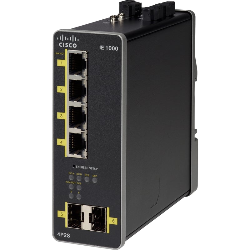 Cisco IE 1000-4P2S-LM Industrial Ethernet Switch - Thumbnail 1