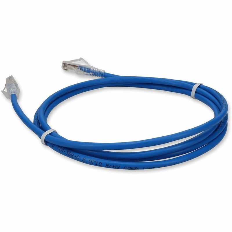 AddOn 4ft Blue CAT 6 Plenum-Rated Ethernet Cable Snagless Easy Clear Boot TAA RJ-45 M/M - Thumbnail 3