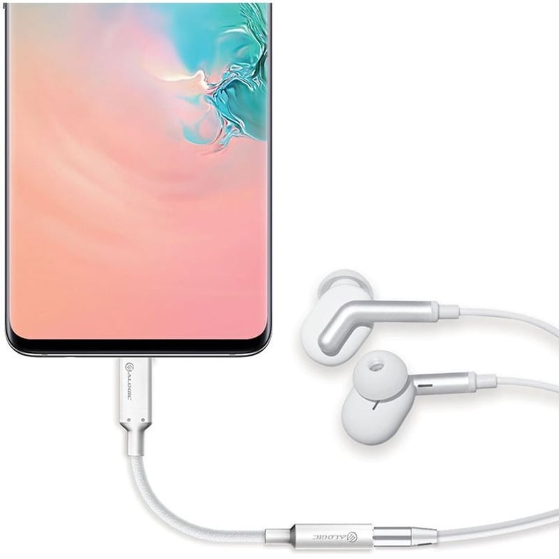ALOGIC Elements PRO 10cm USB-C to 3.5mm Audio Adapter - White - Thumbnail 3
