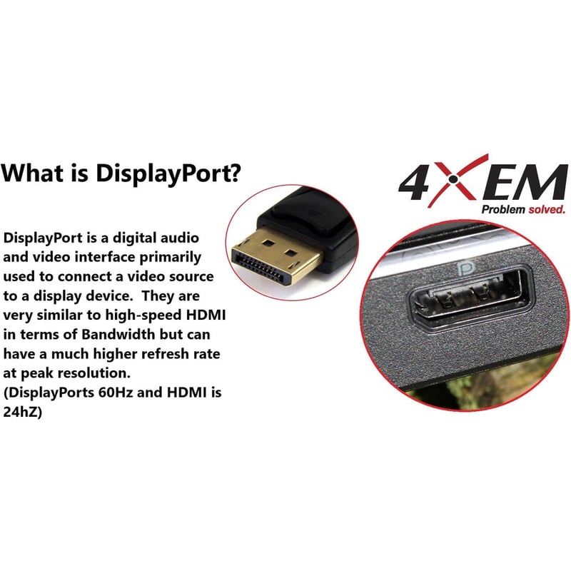4XEM 10in DisplayPort To VGA M/F Adapter Cable - White - Thumbnail 5