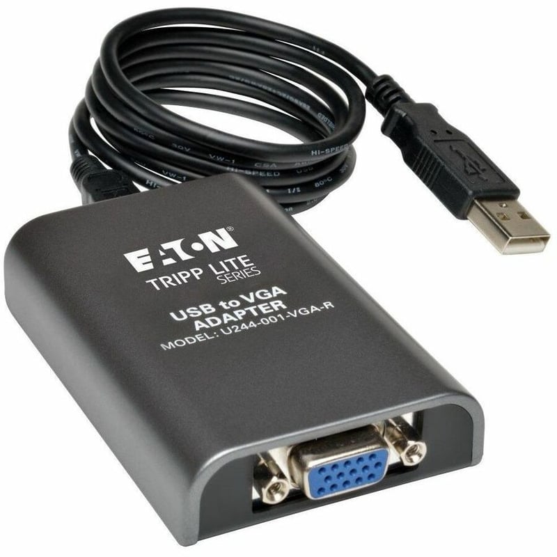Tripp Lite by Eaton USB 2.0 to VGA Dual Multi-Monitor External Video Graphics Card Adapter 1080p 60Hz - Thumbnail 1