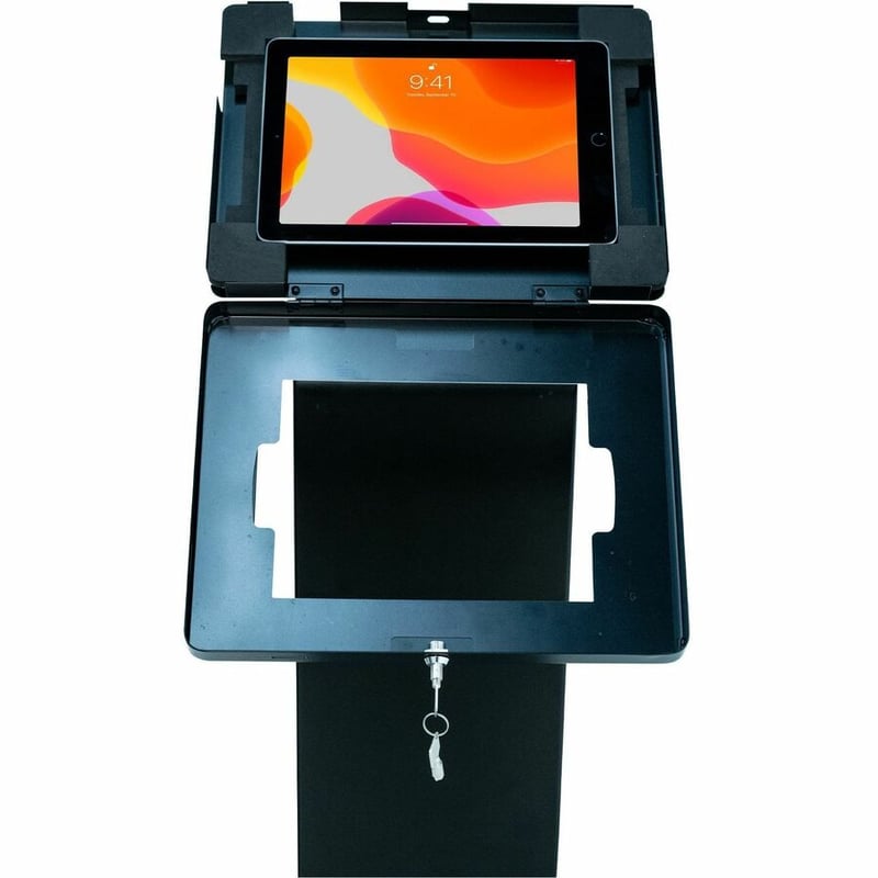 CTA Digital Premium Small Locking Floor Stand Kiosk (Black) - Thumbnail 3