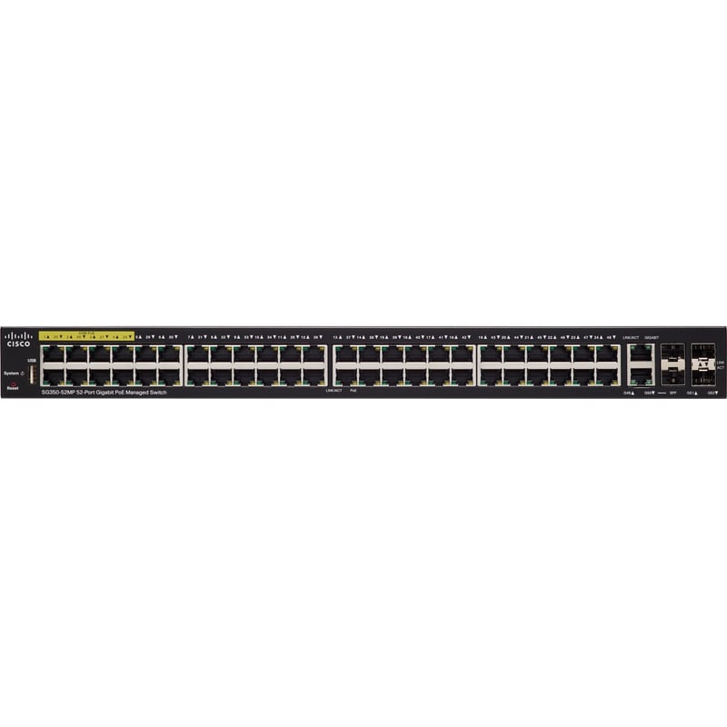 Cisco SG350-52MP 52-Port Gigabit Max-PoE Managed Switch - Thumbnail 1
