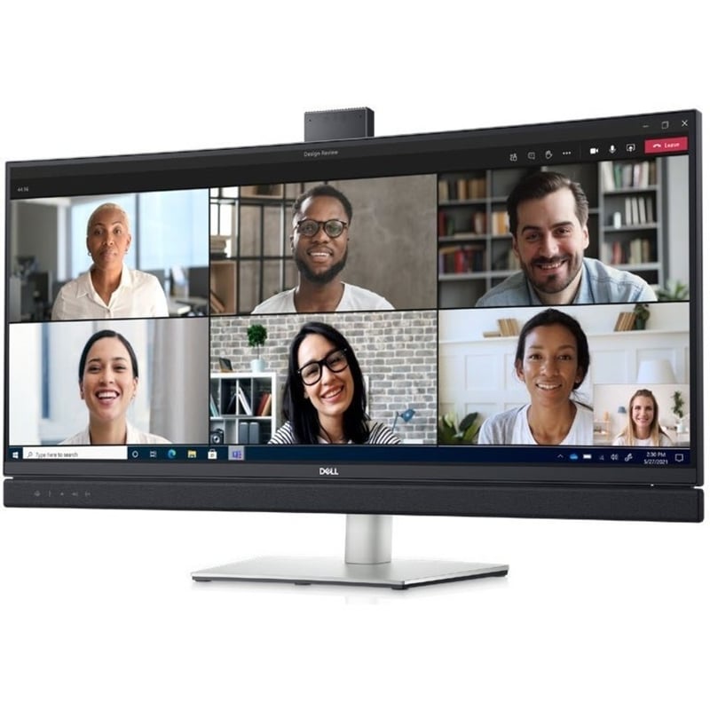 Dell C3422WE 34" Class Webcam WQHD Curved Screen LCD Monitor - 21:9 - Platinum Silver