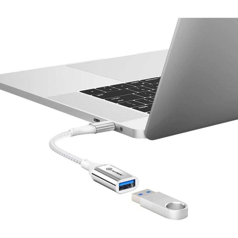 Alogic Super Ultra USB 3.1 USB-C to USB-A Adapter - 15cm - Silver - Thumbnail 4