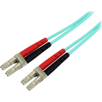 StarTech.com 2m Fiber Optic Cable - 10 Gb Aqua - Multimode Duplex 50/125 - LSZH - LC/LC - OM3 - LC to LC Fiber Patch Cable - Thumbnail 5