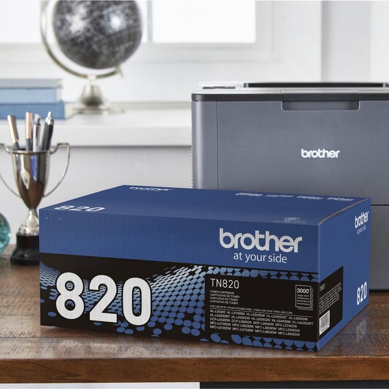 Brother Genuine TN820 Mono Laser Black Toner Cartridge - Thumbnail 3
