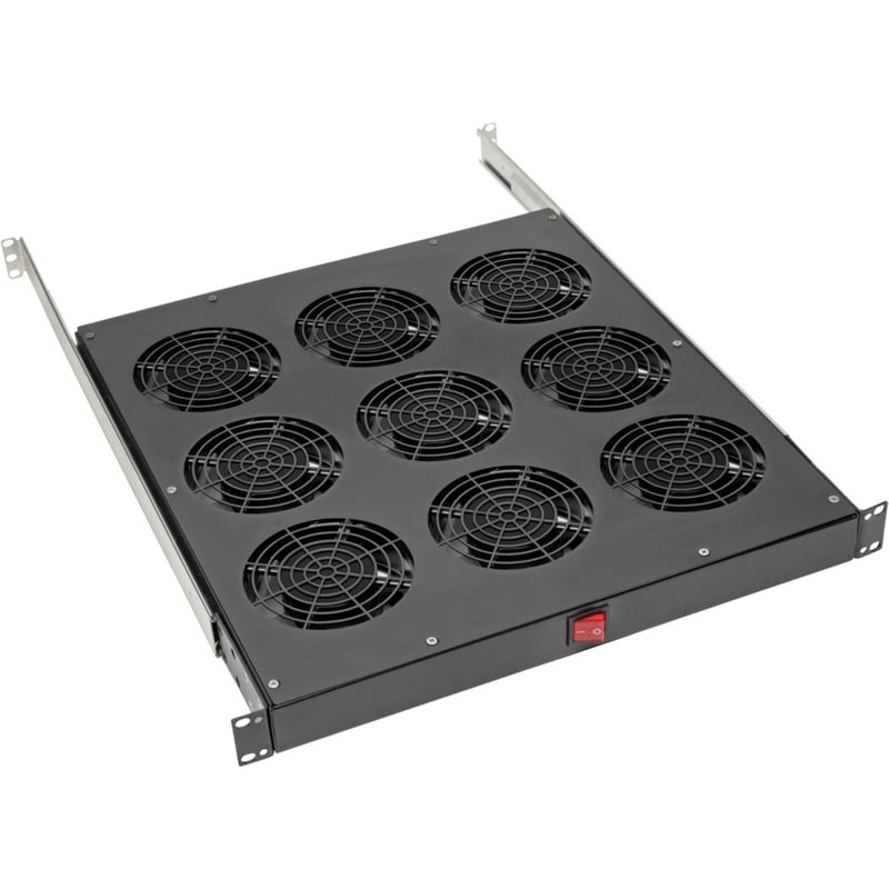 Tripp Lite by Eaton Fan Tray for 19 in. Racks - 1U 9 120V High-Performance Fans 864 CFM C14 Inlet - Thumbnail 1