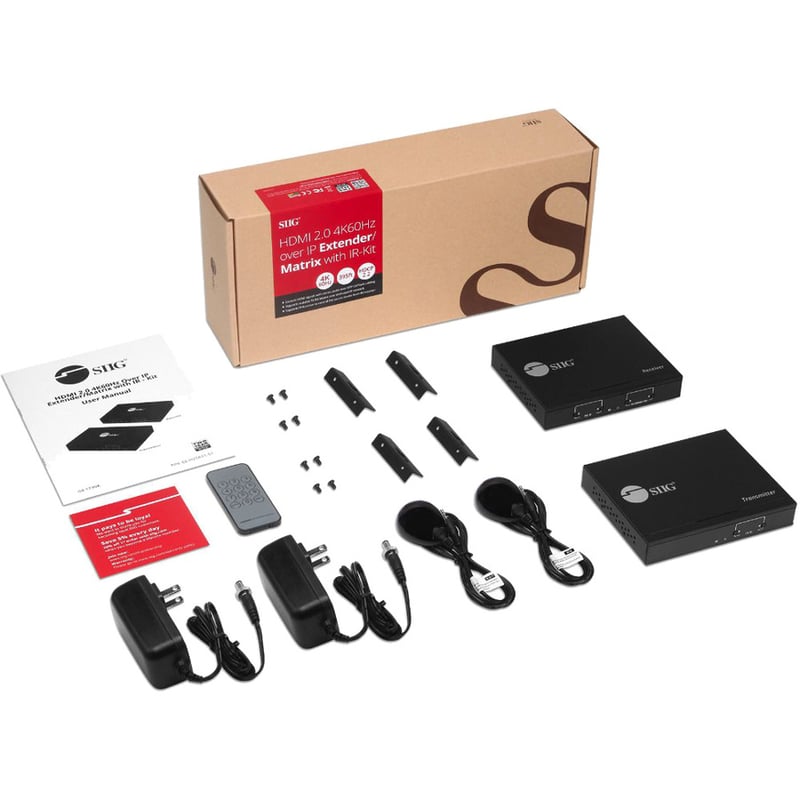 SIIG HDMI 2.0 4K60Hz Over IP Extender / Matrix with IR - Kit - Thumbnail 2