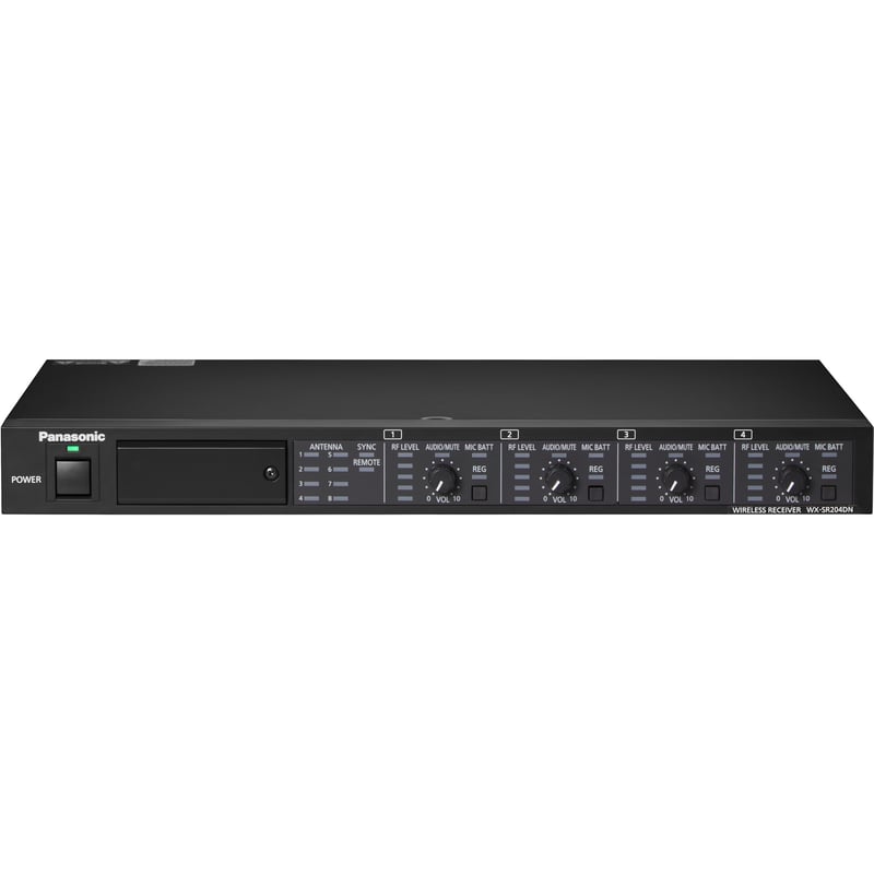 Panasonic WX-SR204DN 4-Channel Dante Digital Wireless Mic Receiver - Thumbnail 1