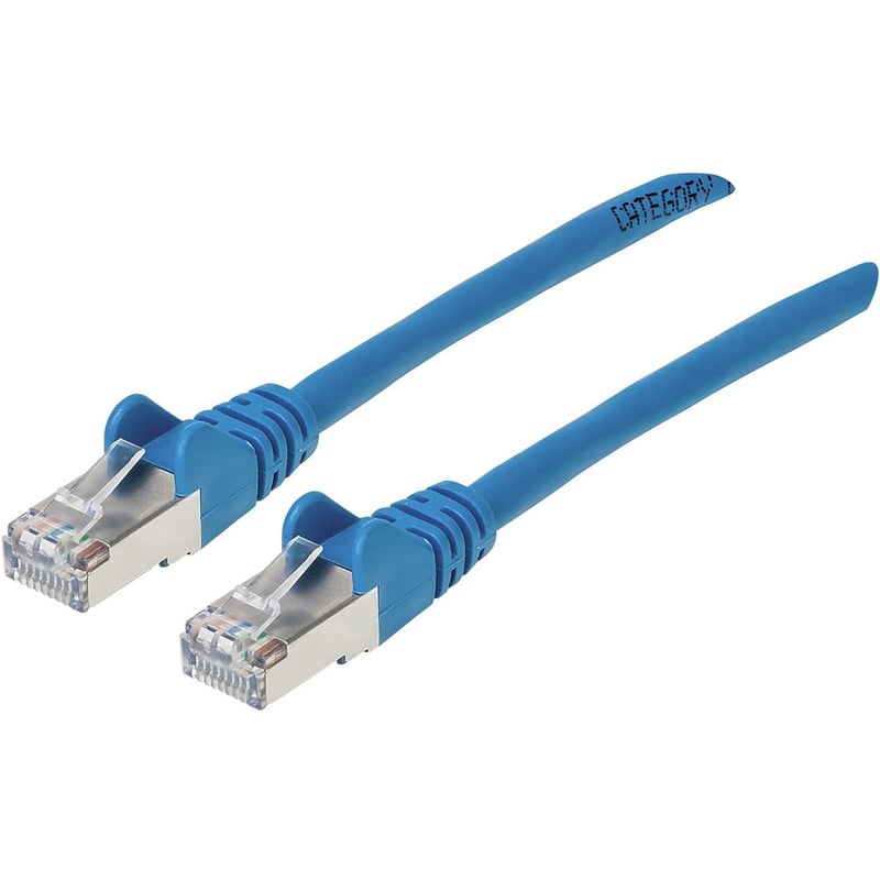 AUGMENTED CATEGORY 6, CAT6A S/FTP PATCH CABLE, 14 FT, BLUE COPPER, 26 AWG, SNAG - Thumbnail 1