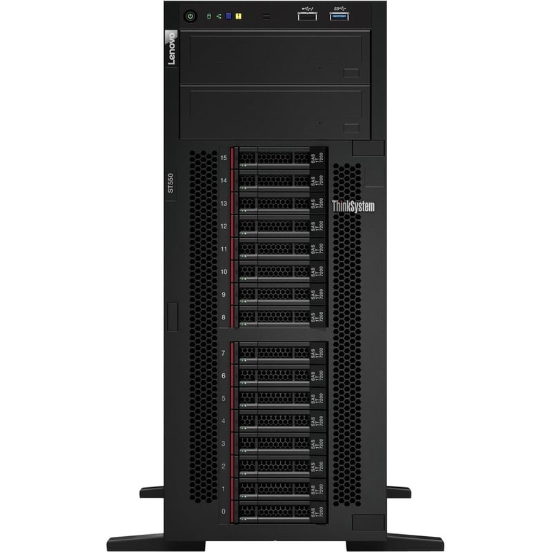 Lenovo ThinkSystem ST550 7X10A0EGNA 4U Tower Server - 1 x Intel Xeon Silver 4208 2.10 GHz - 32 GB RAM - 12Gb/s SAS, Serial ATA/600 Controller