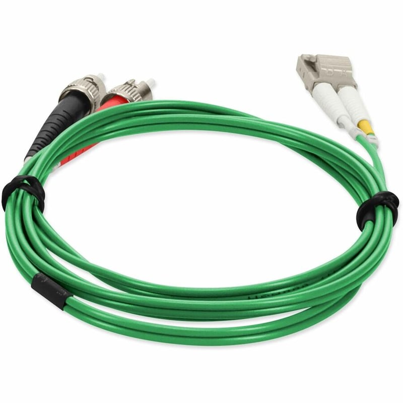 AddOn 6m ST to LC Green OM4 Duplex OFNR (Riser-Rated) Fiber Patch Cable - Thumbnail 4