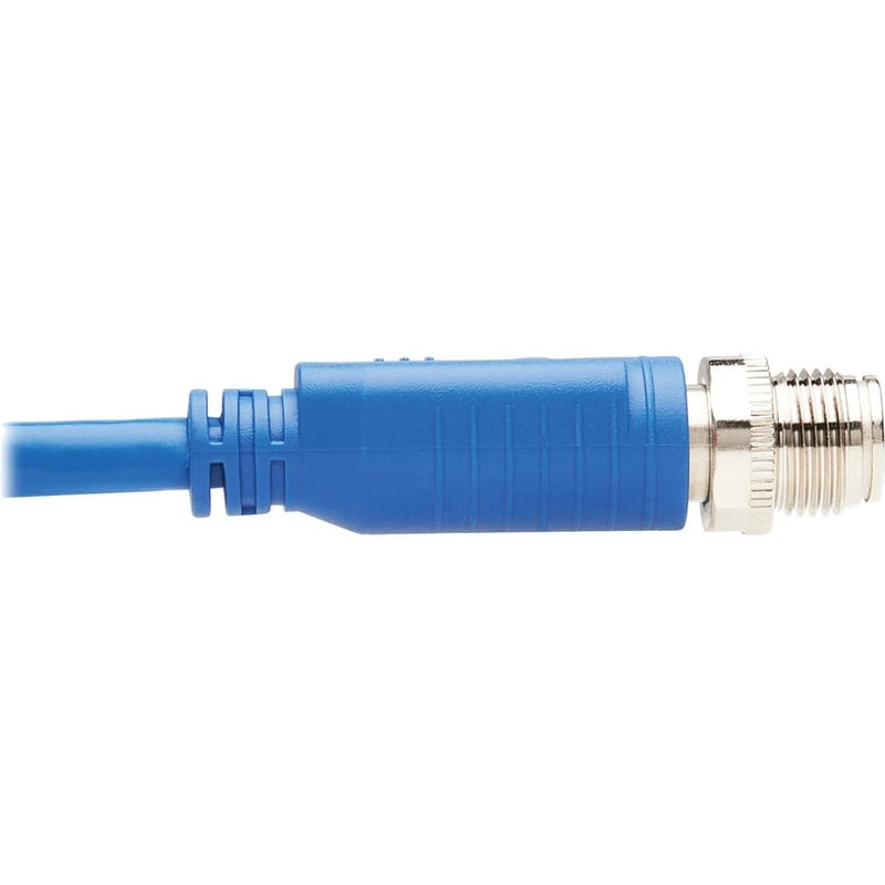 Eaton Tripp Lite Series M12 X-Code Cat6 1G UTP CMR-LP Ethernet Cable (M12 M/RJ45 M), IP68, PoE, Blue, 1 m (3.3 ft.) - Thumbnail 4