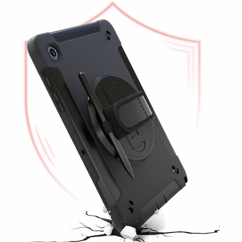 CTA Digital Protective Case with Built-in 360 Degree Rotatable Grip Kickstand & Pen Slot for Samsung Galaxy Tab A8 10.5â€Â Tablet - Thumbnail 5
