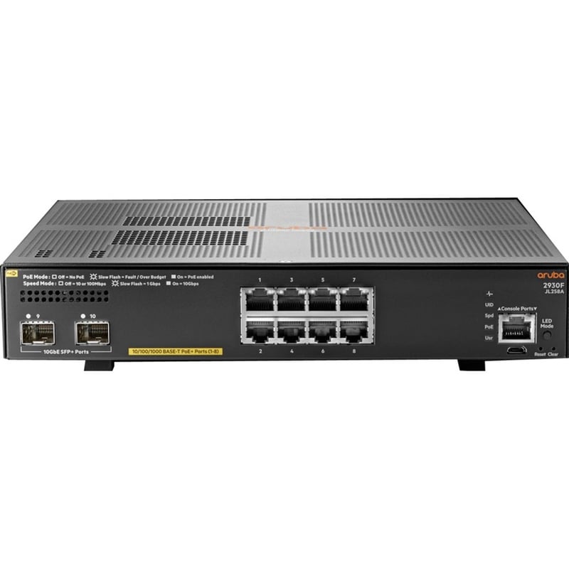 HPE 2930F 8G PoE+ 2SFP+ Switch - Thumbnail 1