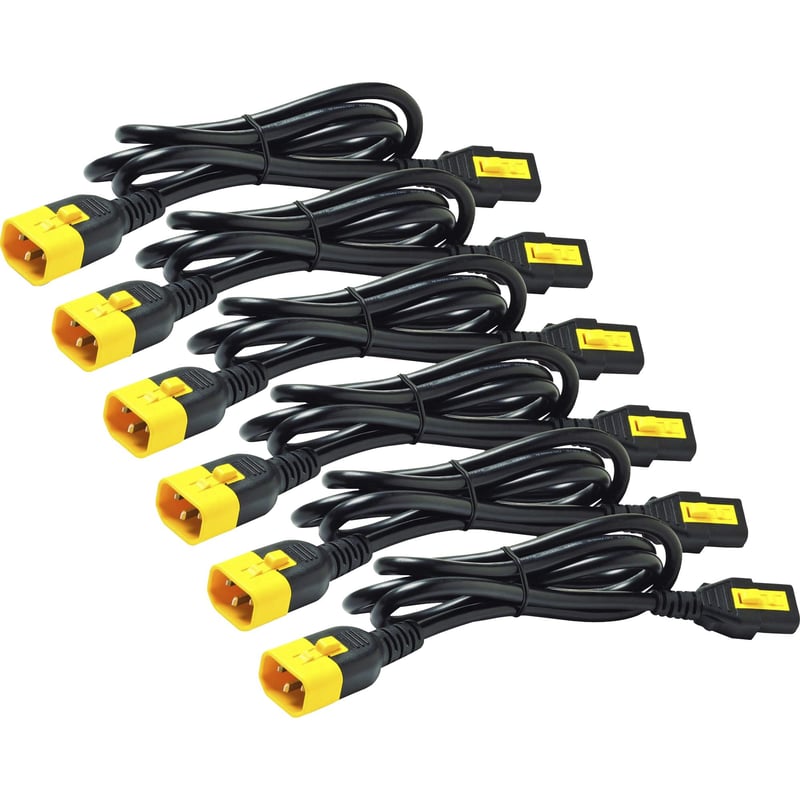 APC by Schneider Electric Power Cord Kit (6 EApo), Locking, C13 to C14, 1.8m - Thumbnail 1