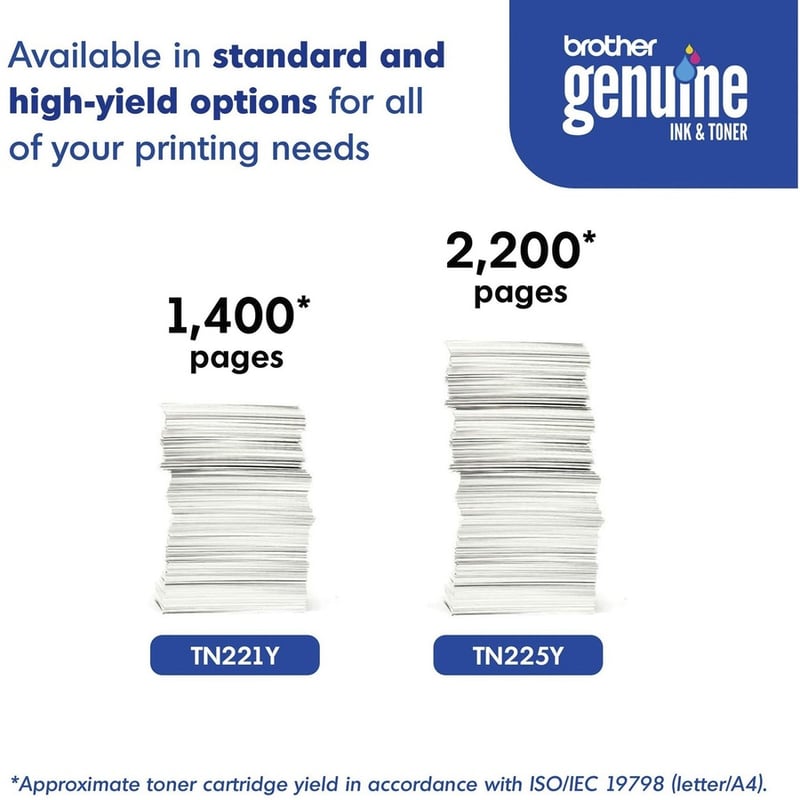 Brother Genuine TN221Y Yellow Toner Cartridge - Thumbnail 5