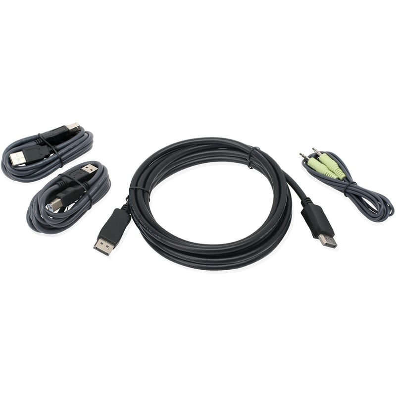 IOGEAR 10 Ft. DisplayPort, USB KVM Cable Kit with Audio (TAA) - Thumbnail 1