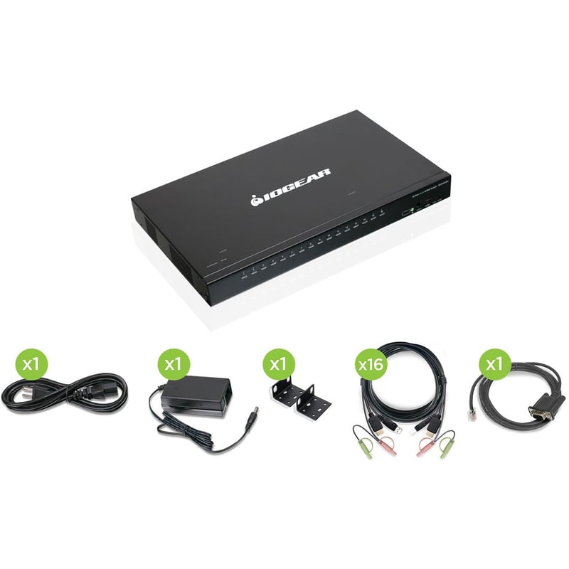 IOGEAR 16-Port USB HDMI KVMP Switch with USB Cable Sets (TAA Compliant) - Thumbnail 1