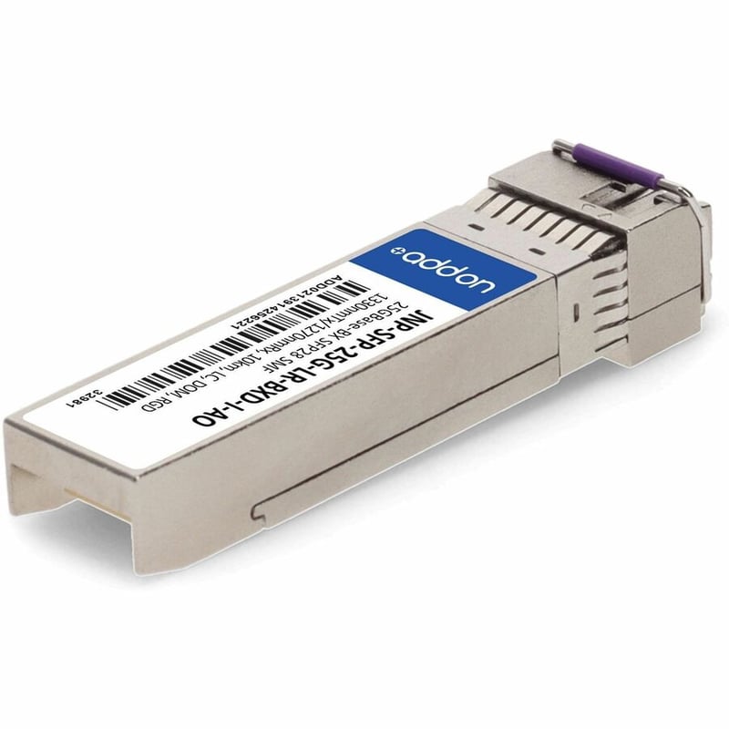 AddOn Juniper Networks® JNP-SFP-25G-LR-BXD-I Compatible TAA 25GBase-BX SFP28 Transceiver (SMF, 1330nmTx/1270nmRx, 10km, LC, -40 to 85C) - Thumbnail 5