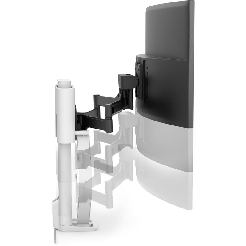 Ergotron TRACE Desk Mount for Monitor, LCD Display - White - Thumbnail 3