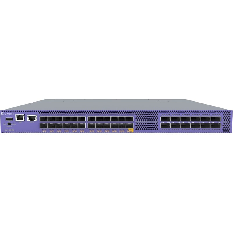 EXTREME SLX 9640-24S ROUTER. SUPPORTS 24X10GE/1GE + 12X100GE/40GE. (ALL PORTS 2