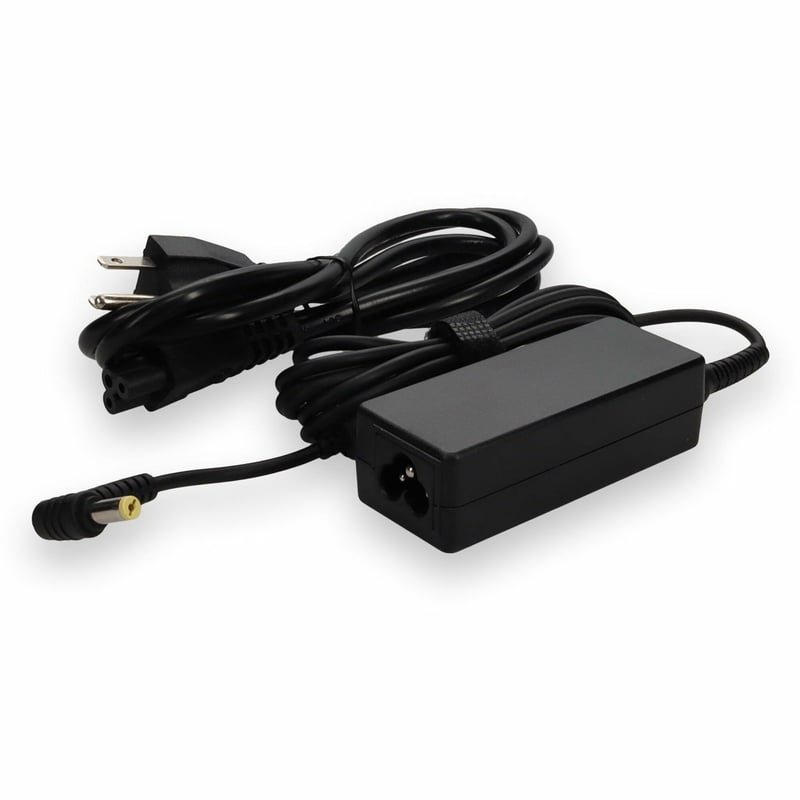 AddOn Acer LC.ADT0A.023 Compatible 40W 19V at 2.15A Black 5.5 mm x 1.7 mm Laptop Power Adapter and Cable - Thumbnail 1