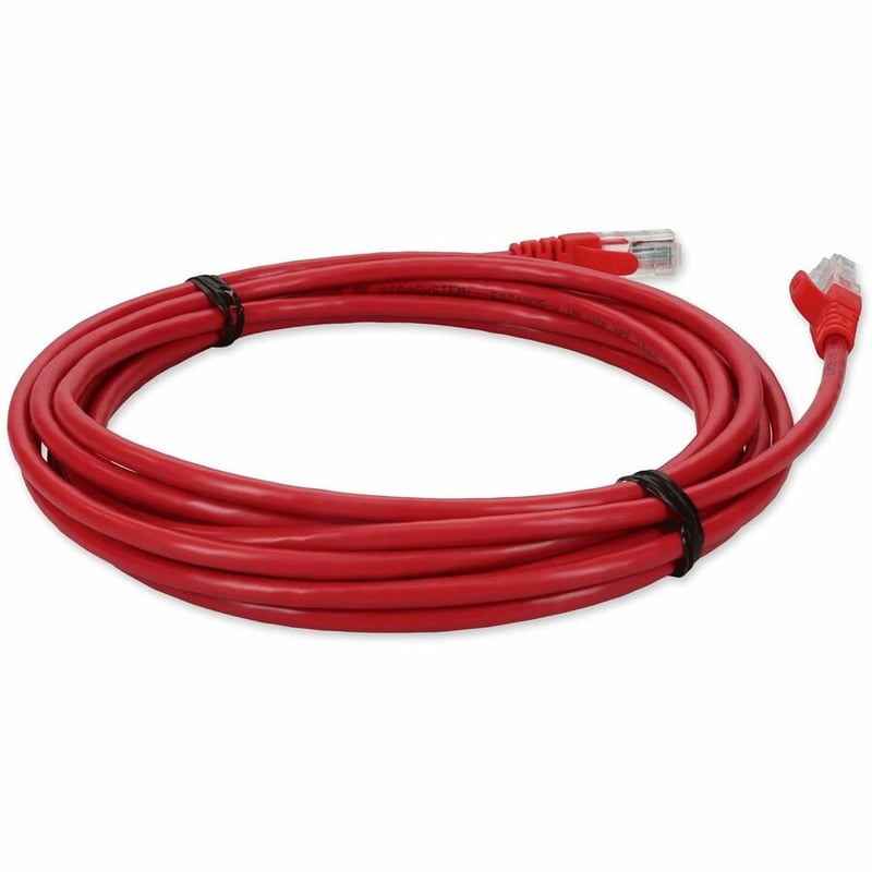 15FT RED CAT5E UTP PVC SNAGLESS EASY CLEAR BOOT TAA - Thumbnail 5