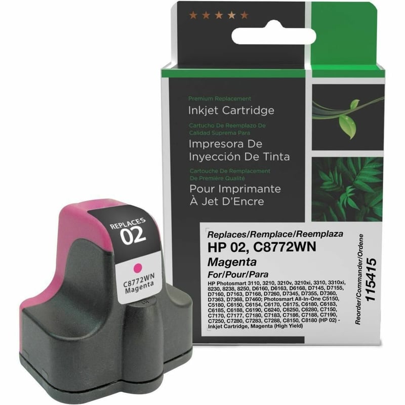 Clover Imaging Remanufactured High Yield Magenta Ink Cartridge for HP 02 (C8772WN) - Thumbnail 1