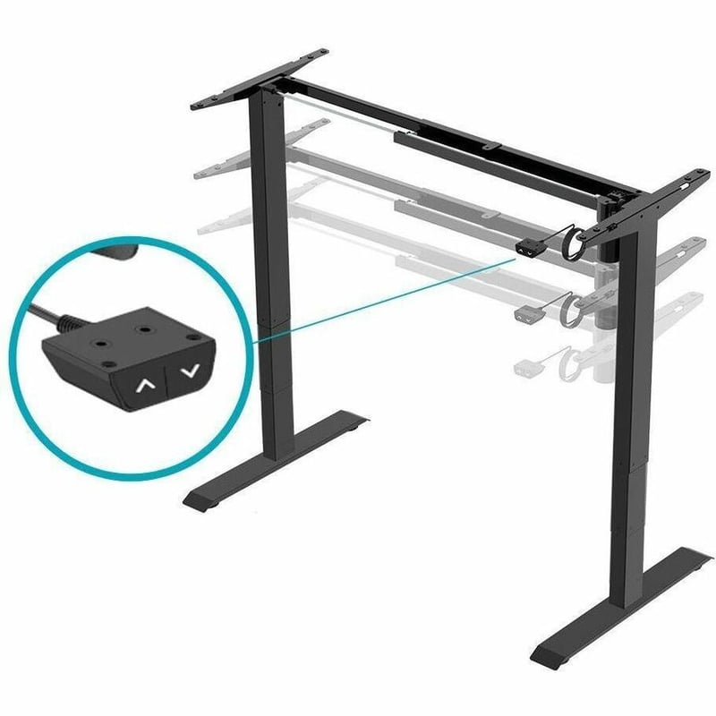 SIT-STAND DESK, FRAME ONLY, 1-MOTOR, BLACK - Thumbnail 2