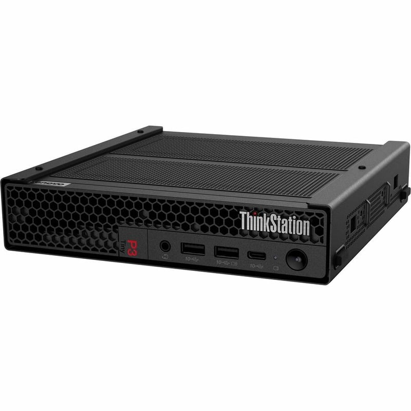 Lenovo ThinkStation P3 30H00012US Workstation - 1 x Intel Core i5 13th Gen i5-13500T - 16 GB - 512 GB SSD - Tiny - Black - Thumbnail 5